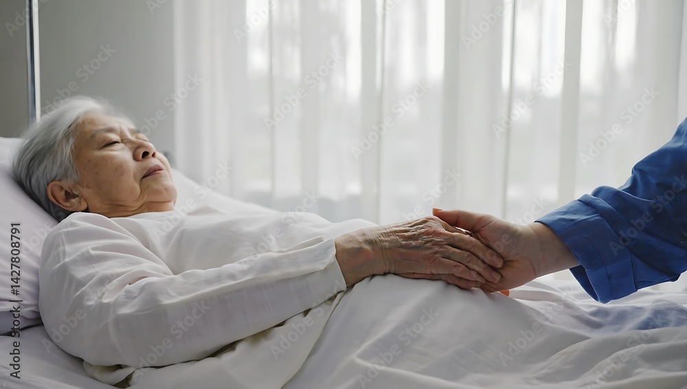 Obraz premium Comforting Touch for an Elderly Patient