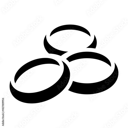 Bangles Vector Glyph Icon Design