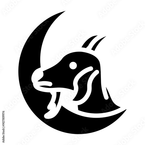 Eid ul Adha Vector Glyph Icon Design