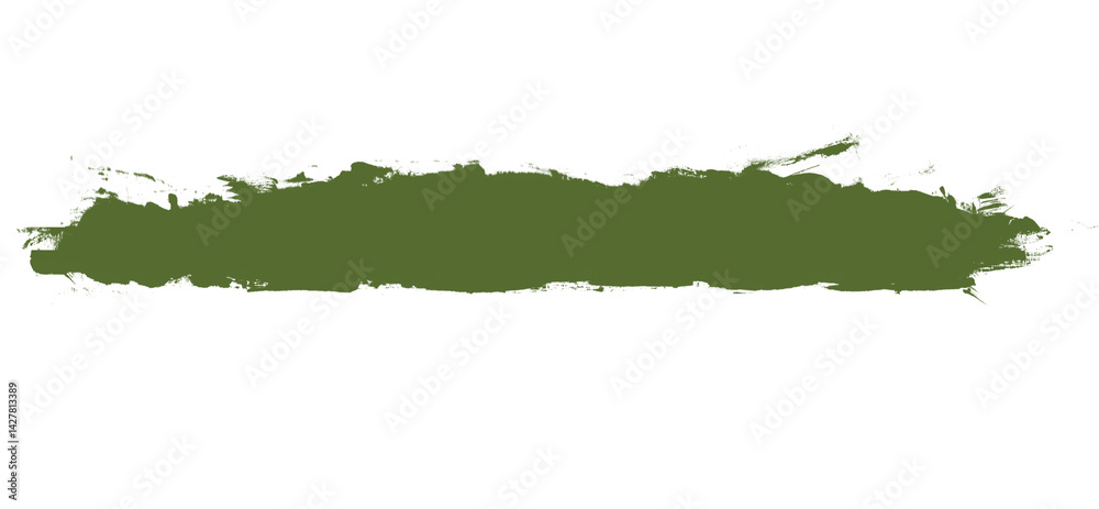 Obraz premium Green Artistic Brush Stroke Title Banner for Stylish Lower Thirds