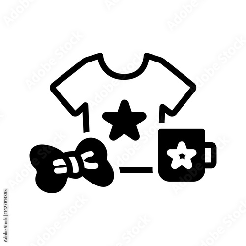 Vector solid black icon for Promotional gifts