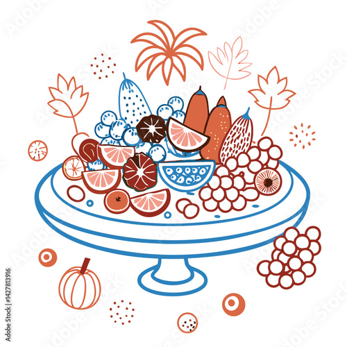 Colorful vegetables and fruits vegan food in rainbow colors Medium pile of assorted fresh and bright fruit Fruits Icons – A huge set includes 78 types of colorful fruits with names. The icons were dra