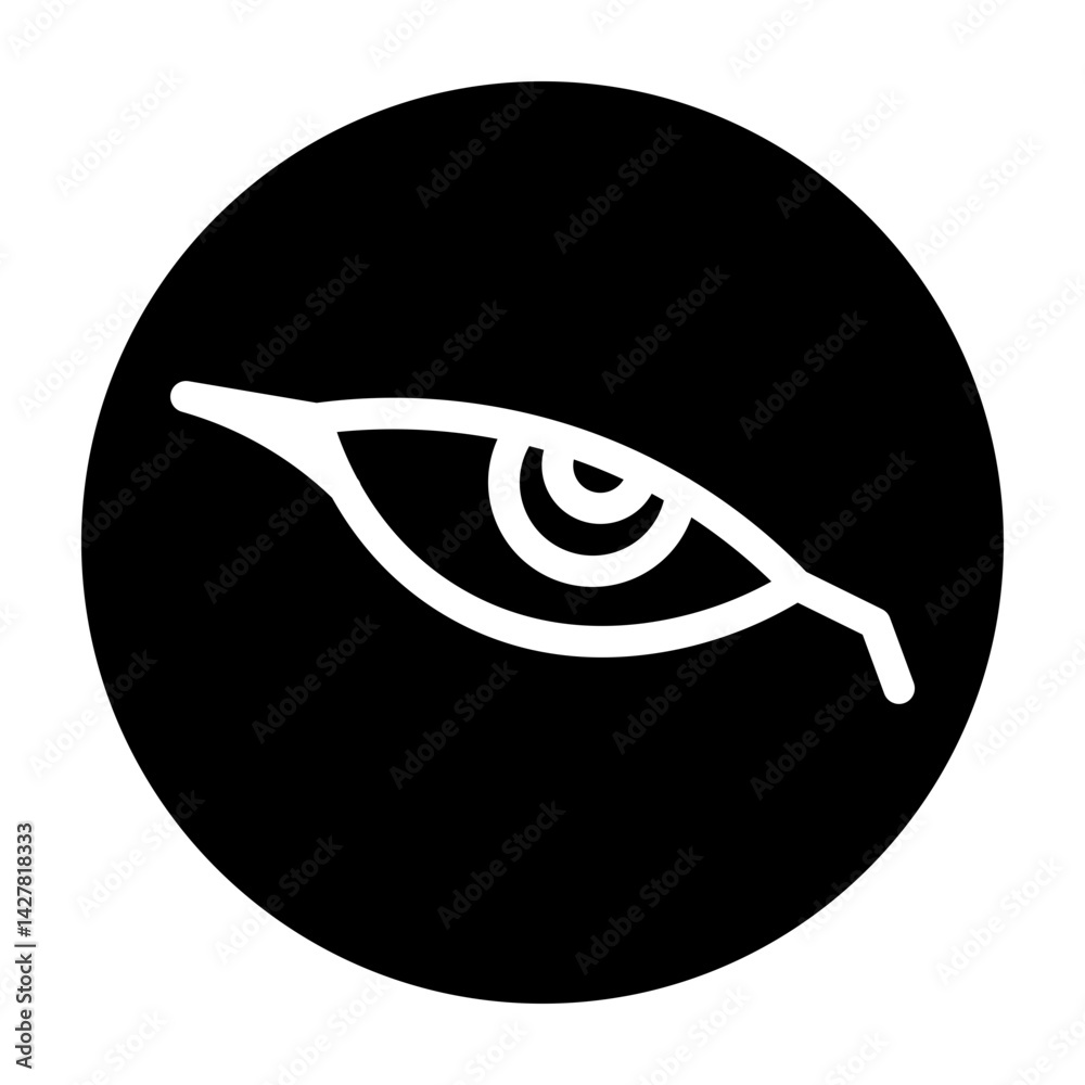 Hawk Eye Vector Glyph Icon Design Hawk Eye Vector Glyph Icon Design