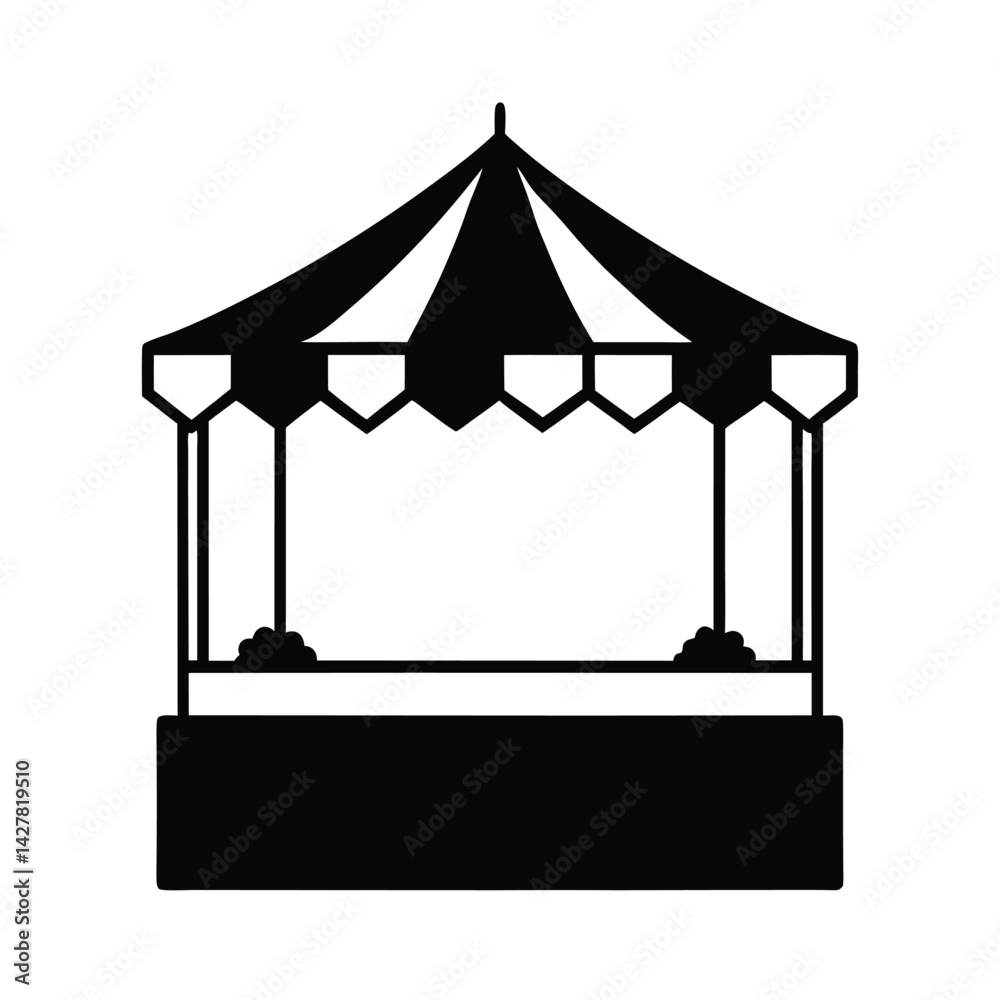 Naklejka premium circus tent vector illustration