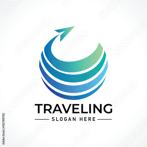 Traveling tour holiday trip summer logo
