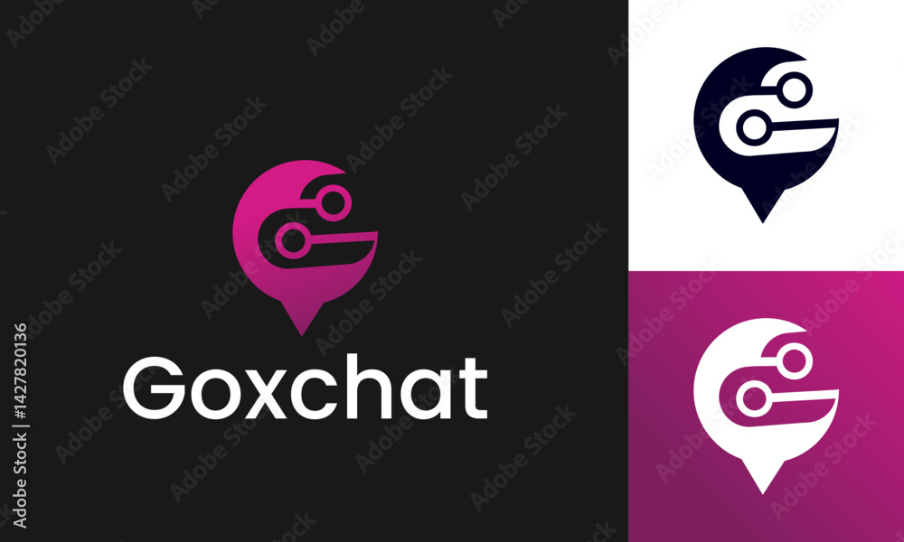 Obraz premium G technology and connect logo icon business logo design template vector