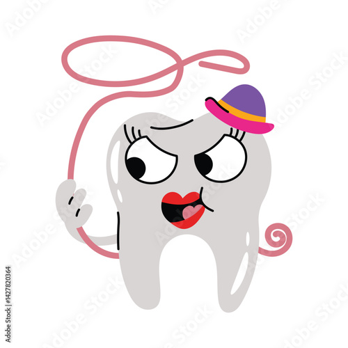 Tooth sheriff vector Sticker. Eps 10 file