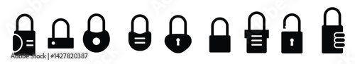 lock icon isolated on white background.