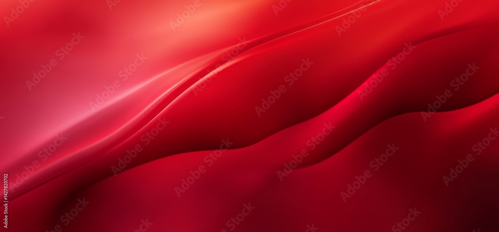 Obraz premium Red Abstract Wavy Background