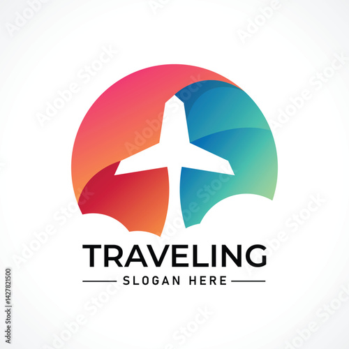 Traveling tour holiday trip summer logo
