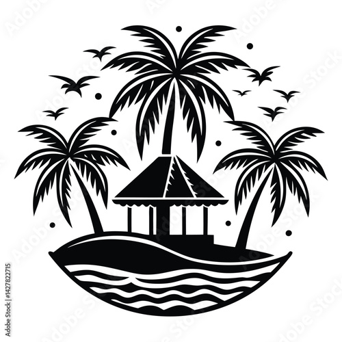 Tropical Paradise silhouette 