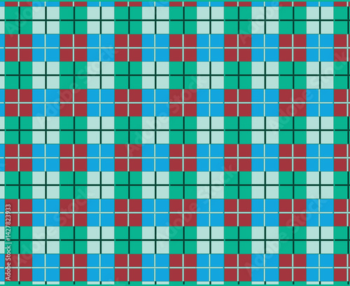 Colorful tartan plaid patterns perfectly aligned repeating designs for prints and web backgrounds