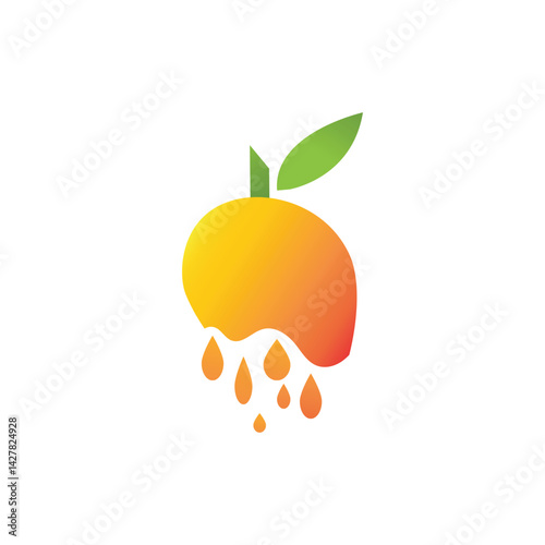 Mango fruit logo vector and symbol design