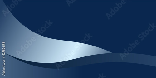 Vector futuristic, energy technology concept. Digital image of light rays, striped lines with blue light, speed and motion blur on a dark blue background. suit for banner banner