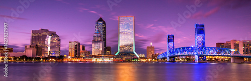 Φωτογραφία Jacksonville Florida skyline at night