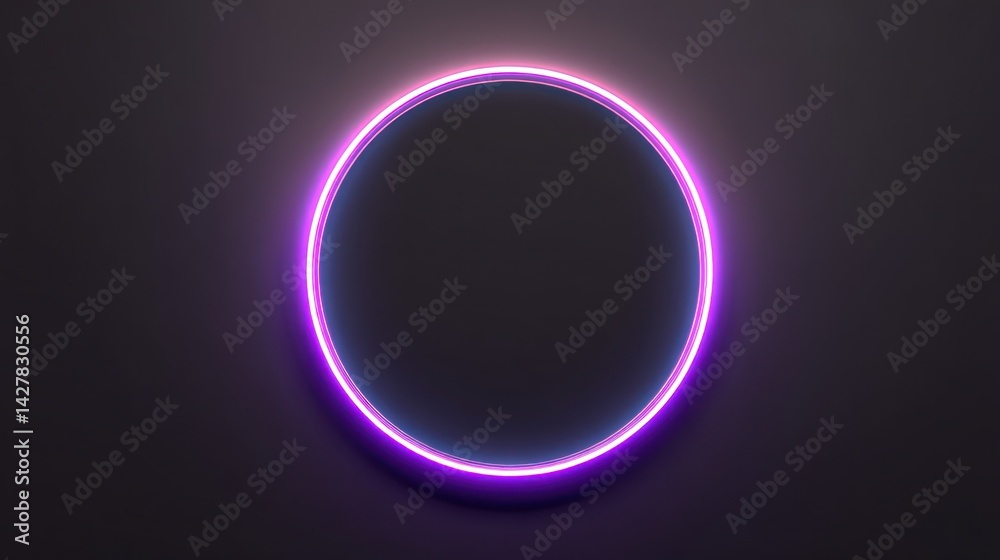 Neon circle frame Neon circle frame