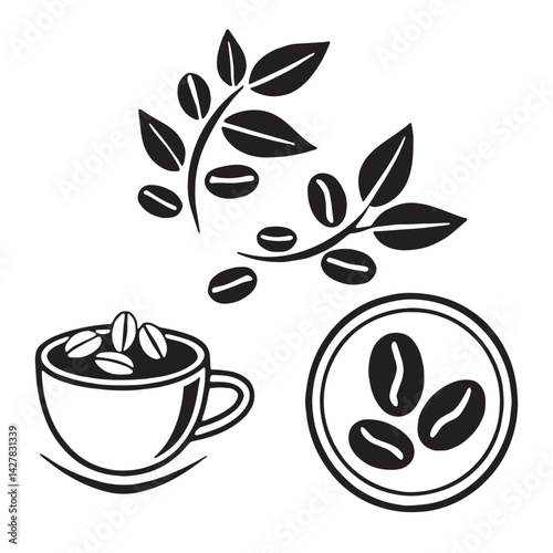 Editable Line Coffee and Tea Icon Set