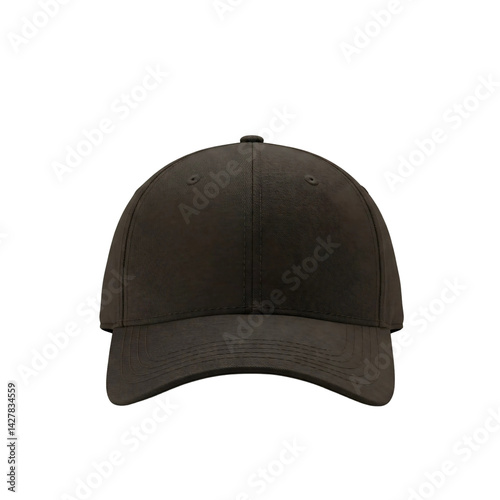 Brown baseball cap isolated on transparent background 