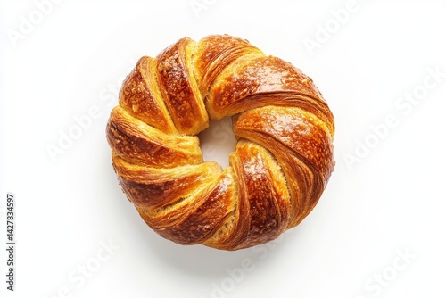 Wallpaper Mural Ring croissant pastry food isolated on white background Torontodigital.ca