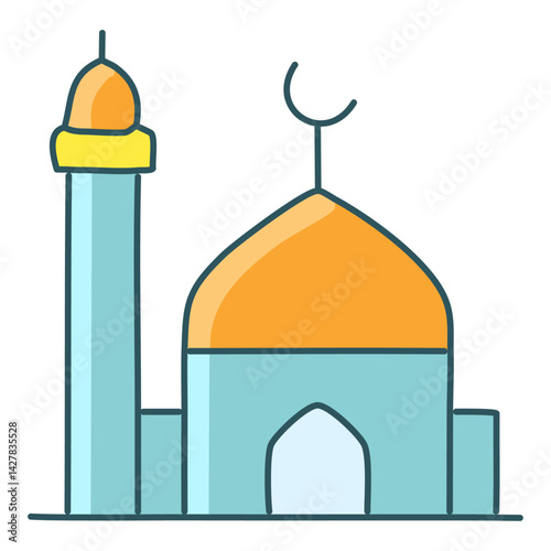 vector illustration of islamic mosque