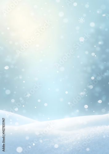 Winter Snow Background A4 Vertical Size