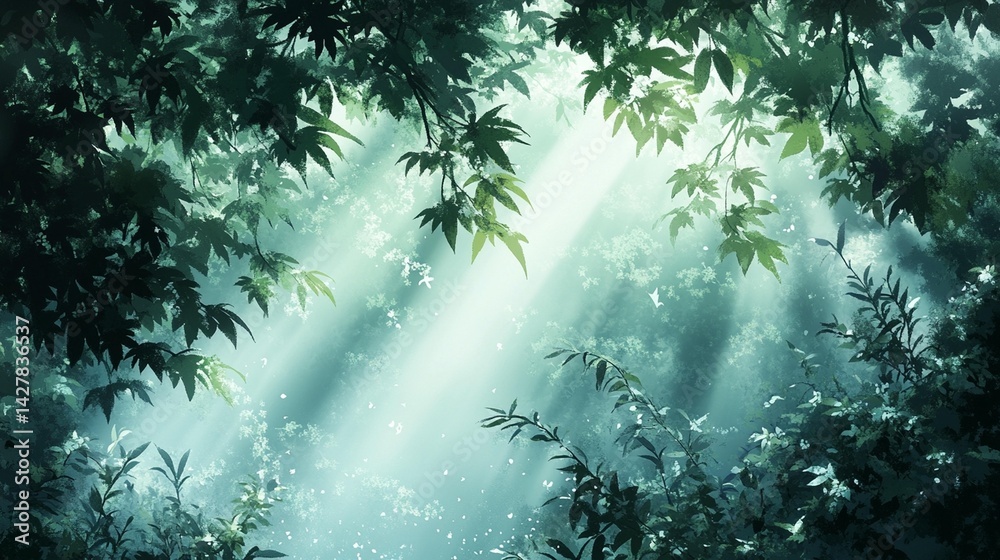 Fototapeta premium Sunlit Forest Canopy