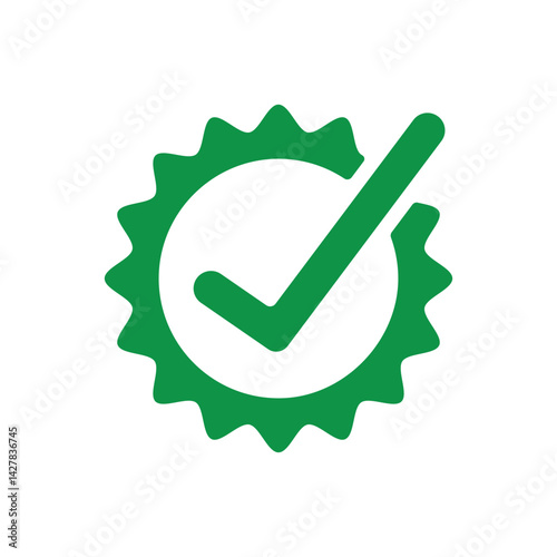 Green proof icon check concept vector template