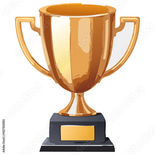 Attractive Illustration of a Trophy Represents the Spirit of Competition and Recognition Highlighting the Importance of Acknowledging Hard Work and Dedication in Achieving Greatness and Personal Goals