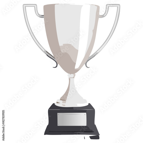 Trophy Design Featuring a Gleaming Golden Finish Highlights the Joy of Winning and Accomplishment Ideal for Use in Tournaments Awards Ceremonies and Recognizing Outstanding Performance Among Teams

