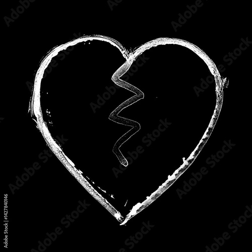 Zigzag Broken Heart Animation Element