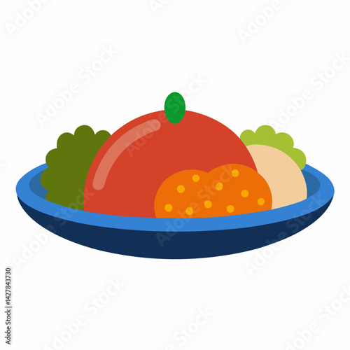 High-quality AI food platter design on white background. Perfect for digital projects, menus, and creative stock use. Instant download.