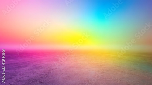 Vibrant Rainbow Horizon Canvas