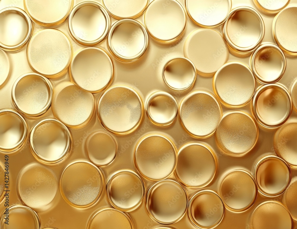 Abstract gold circles, textured background, 3D render, for luxury design Abstract gold circles, textured background, 3D render, for luxury design