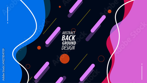 Abstract colorful geometric background Liquid color background design