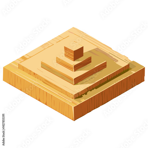 Minimal wooden pedestal product stand empty display abstract wooden minimal podium natural background for product placement