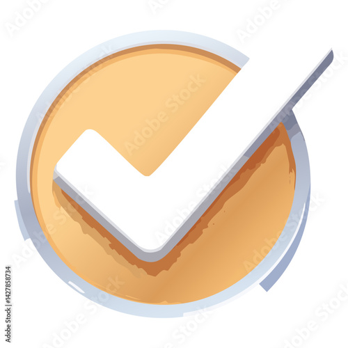 check mark icon. Check mark 3d icon illustration