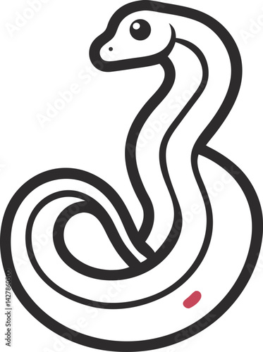 Wallpaper Mural Python icon line art vector on transparent background Torontodigital.ca