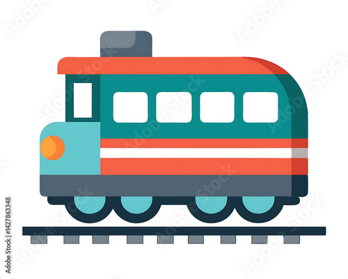 Train mascot icon design isolated on white background