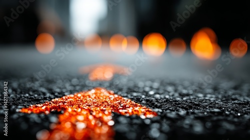 Growth Strategy Symbolized by Arrows on Road with Warm Light and Smooth Surface