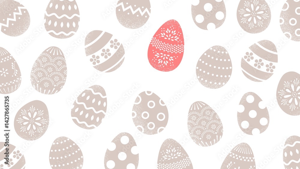 Happy Easter background with realistic Easter eggs. Easter card. Happy Easter background with realistic Easter eggs. Easter card.