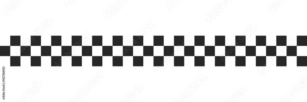 Black checkered line pattern as a seamless repeating banner in vector Black checkered line pattern as a seamless repeating banner in vector