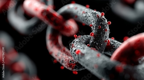 Abstract technology scene depicting cybersecurity and data protection concepts