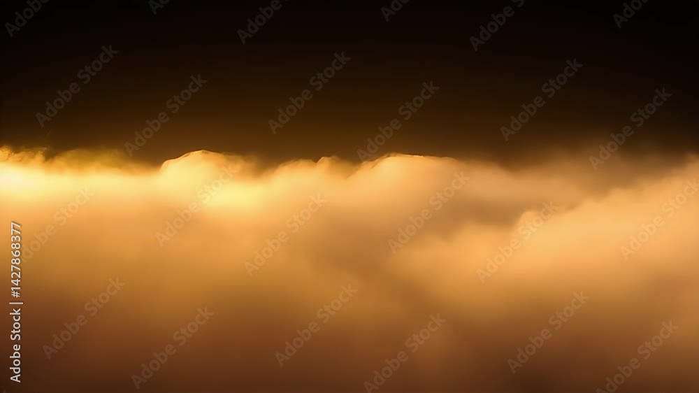 Clouds Flowing During Sunrise Creating Golden Light Effect in Nature Clouds Flowing During Sunrise Creating Golden Light Effect in Nature