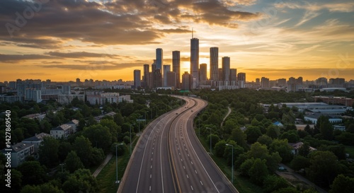 City Skyline at Dusk