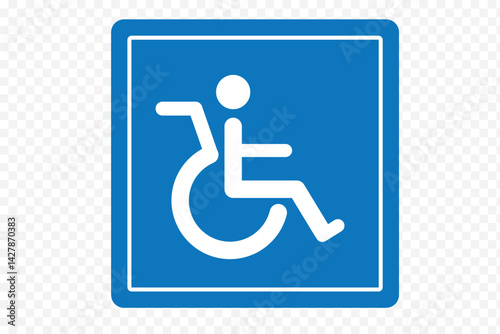 Black and white accessible wheelchair icon