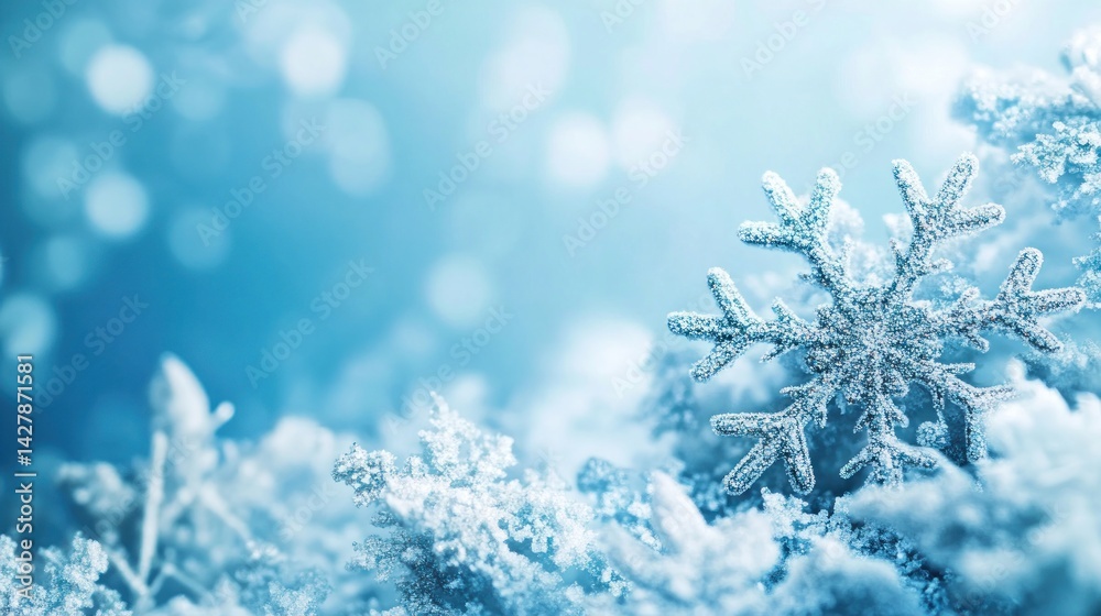 Winter snowflake scene Winter snowflake scene