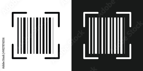 Realistic barcode. Barcode icon. Vector illustration. Barcode icon. Barcode vector icon. Simple fake bar code. Bar code for web design in eps 10.