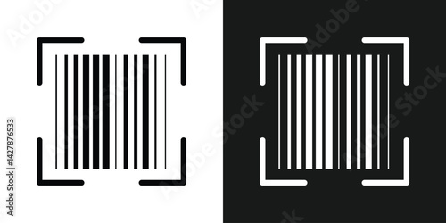 Realistic barcode. Barcode icon. Vector illustration. Barcode icon. Barcode vector icon. Simple fake bar code. Bar code for web design in eps 10.
