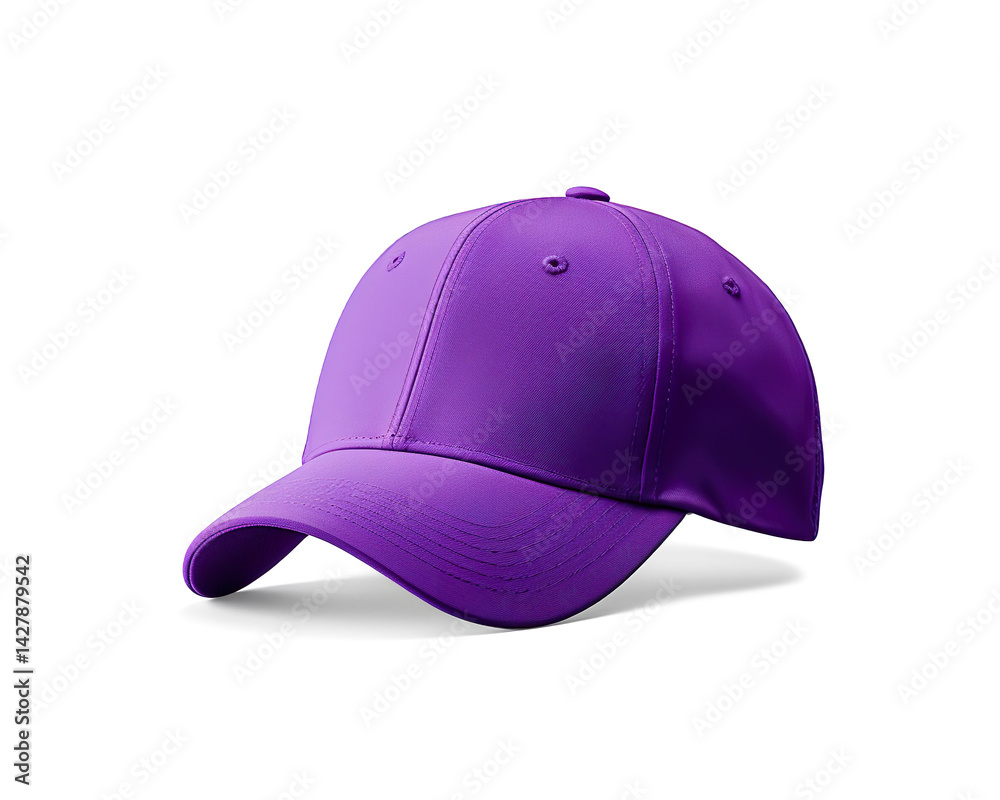 Fototapeta premium purple baseball cap mockup on a transparent background