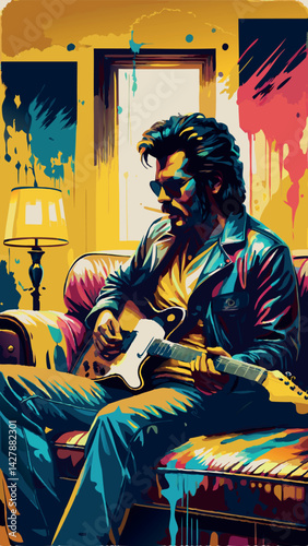 musicista di blues, bluesman 04